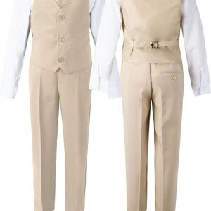 Boys Tan Modern Tux/Suit